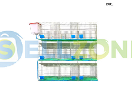 Κουνελοκλάμπ με 9 μεταλλικά κλουβιά για κουνέλια + αξεσουάρ - I981